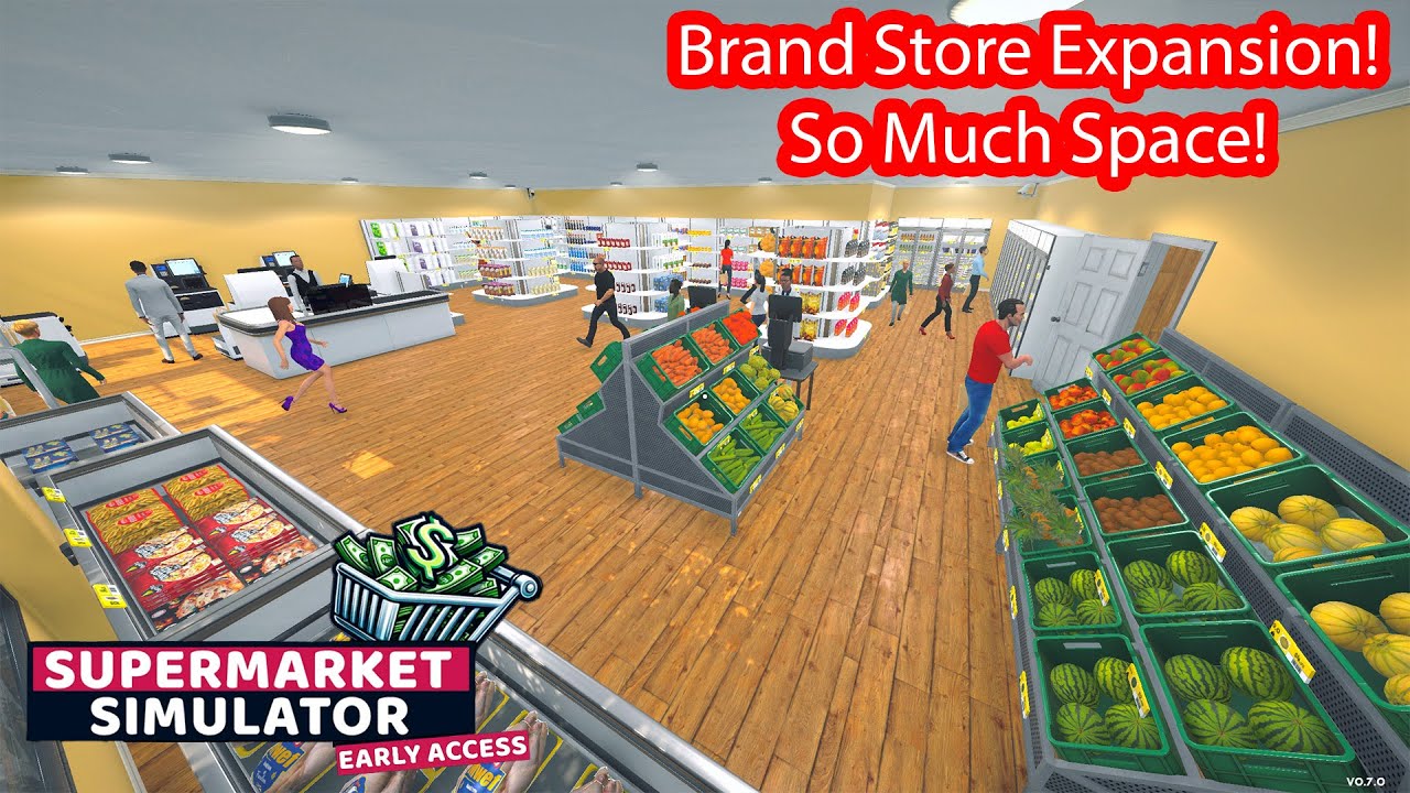Supermarket Expansion Complete! Massive New Space for Customization | Supermarket Simulator Part 78