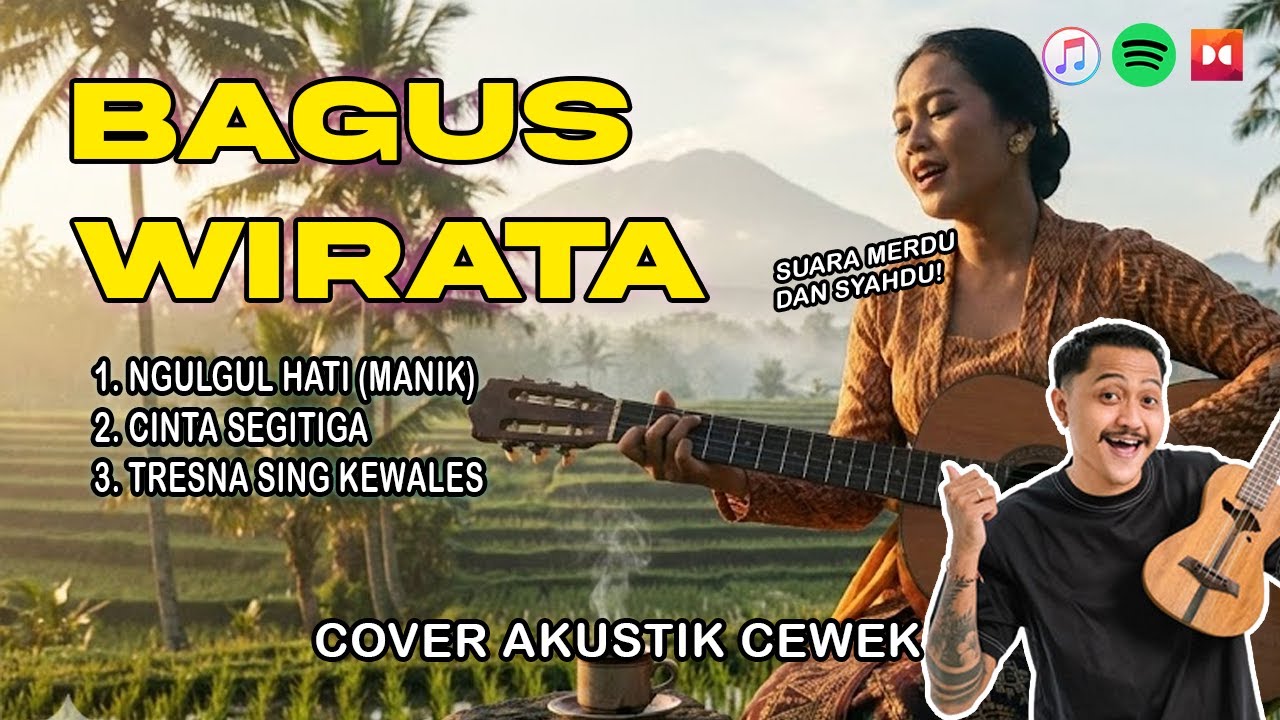 SYAHDU! Suara Cewek Nyanyi Bagus Wirata - Full Akustik & Kopi Hitam | Lagu Bali | Cocok Untuk Santai
