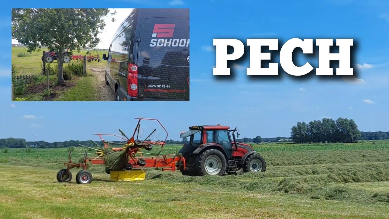 Hydroliekslang knapt tijdens het gras harken... | Boer Gerrit vlogt