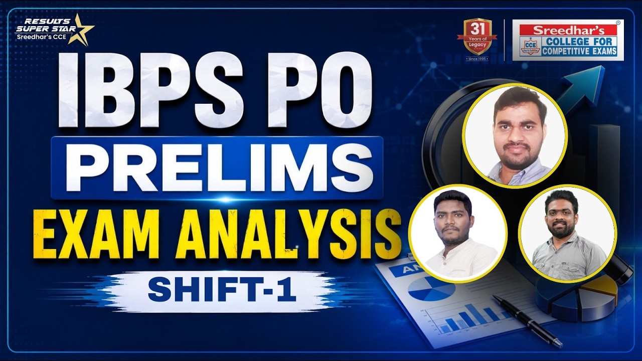 IBPS PO 2026 Shift 1 Analysis | Exam Review, Difficulty Level & Good Attempts | Sreedhar's CCE