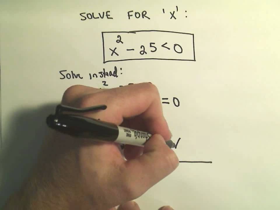 Solving Quadratic Inequalities - Example 2