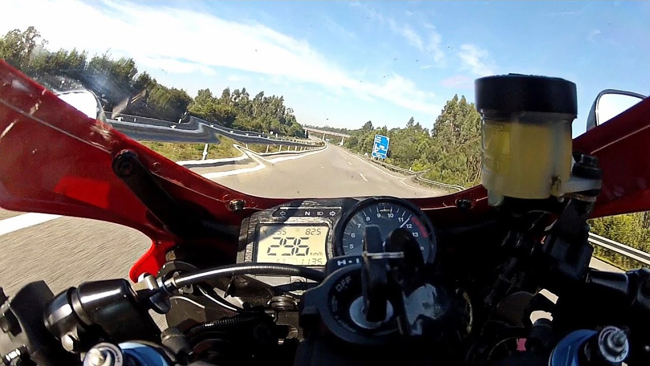 Honda CBR 954RR - Speed Run - 296 km/h