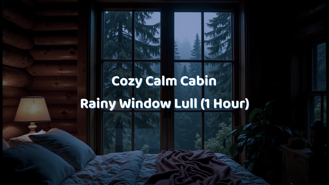 Cozy Calm Cabin — Rainy Window Lull (1 Hour)