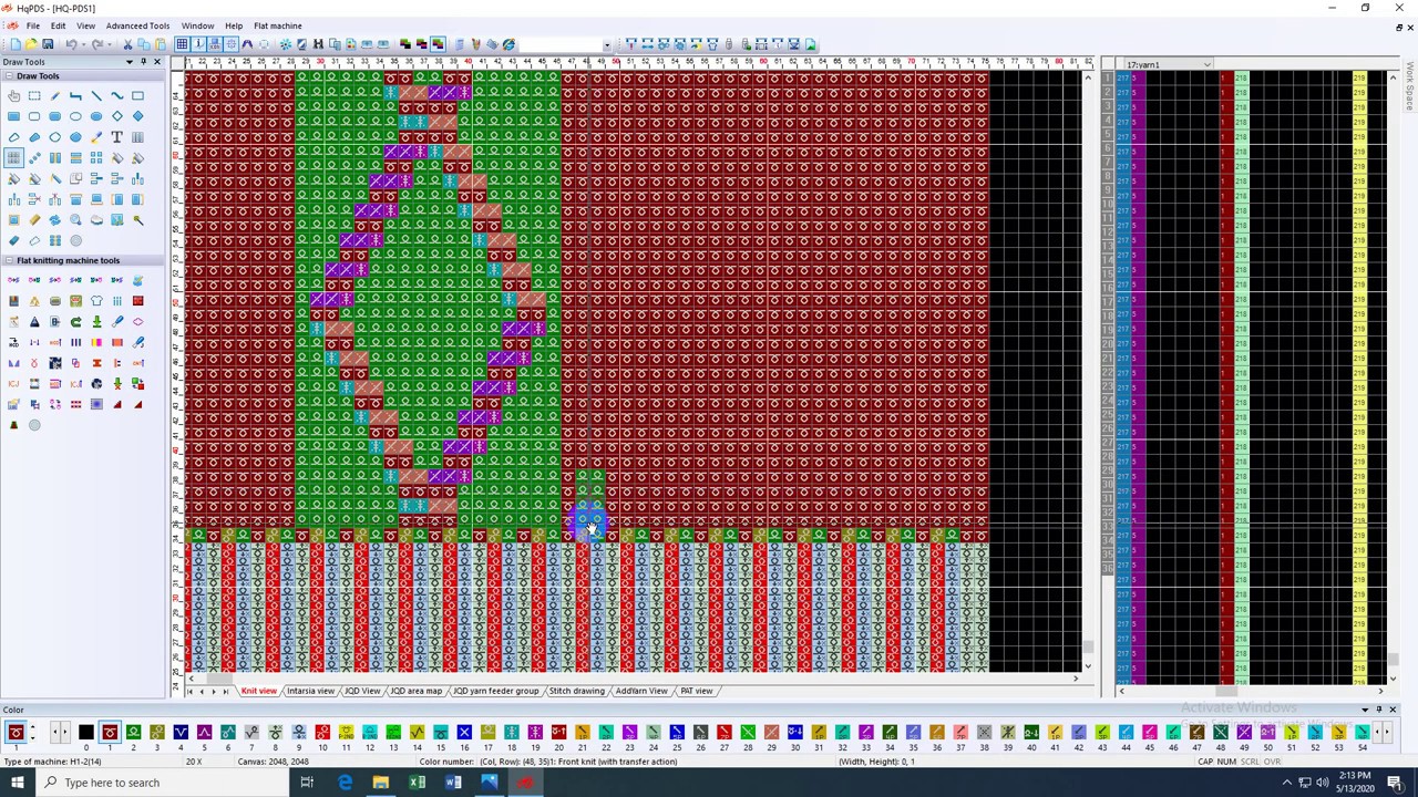 HQPDS ! How To make a jacquard design, jacquard programming Hqpds tutorial beginner