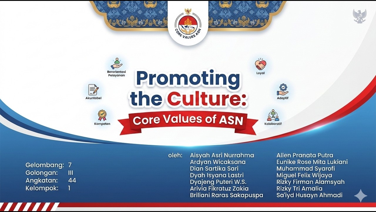 Video LATSAR - Promoting The Culture: Core Values of ASN