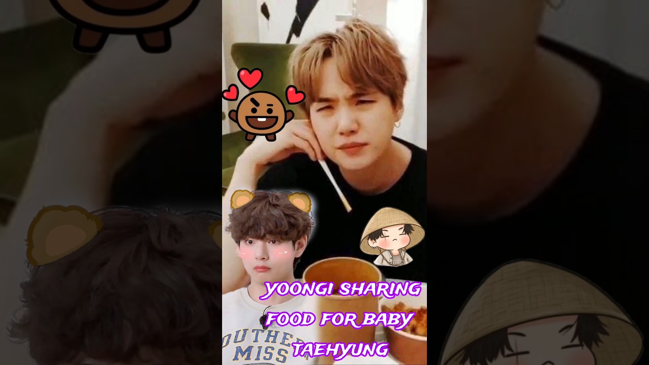 Yoongi sharing food for baby taehyung 🤗 //BTS funny Hindi dubbing #trending #bts #shorts #kpop