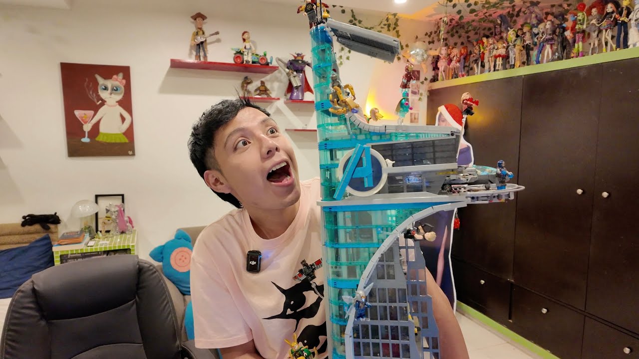 armando la torre de los vengadores de LEGO