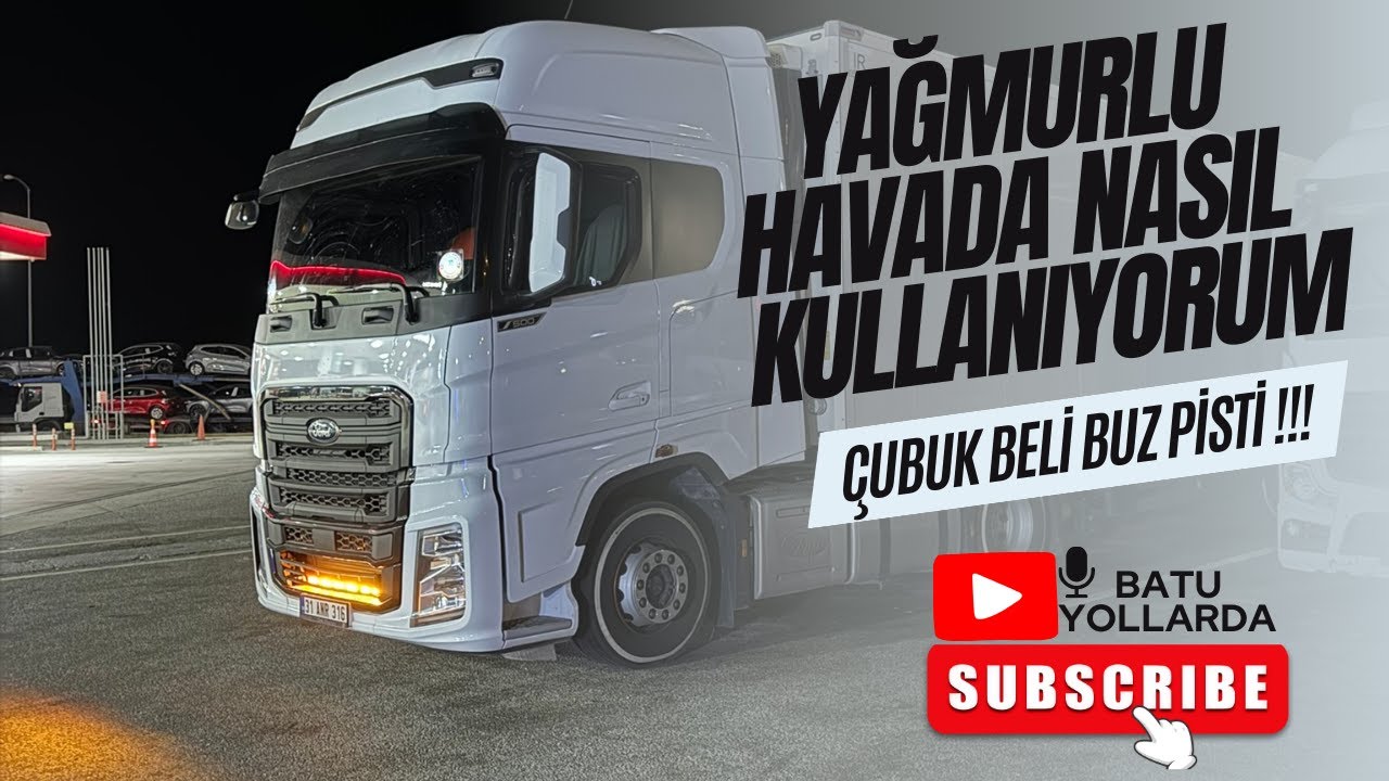 Antalya EXPRESS - Yağmurlu ve kaygan yolda nasıl araba kullanıyorum. - Buz pisti gibi yol.