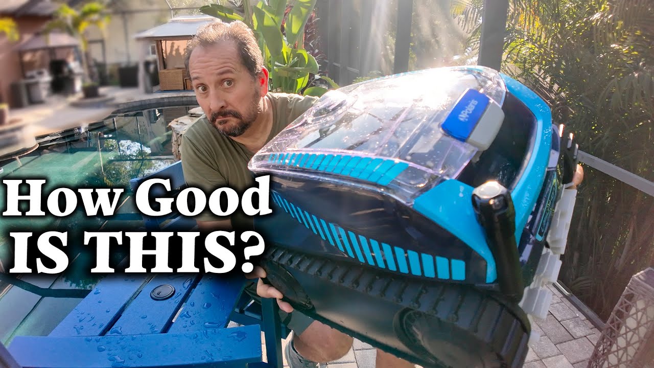 POLARIS FREEDOM PLUS CORDLESS ROBOTIC POOL CLEANER Review | WIRE-FREE CLEAN | Doug & Niki