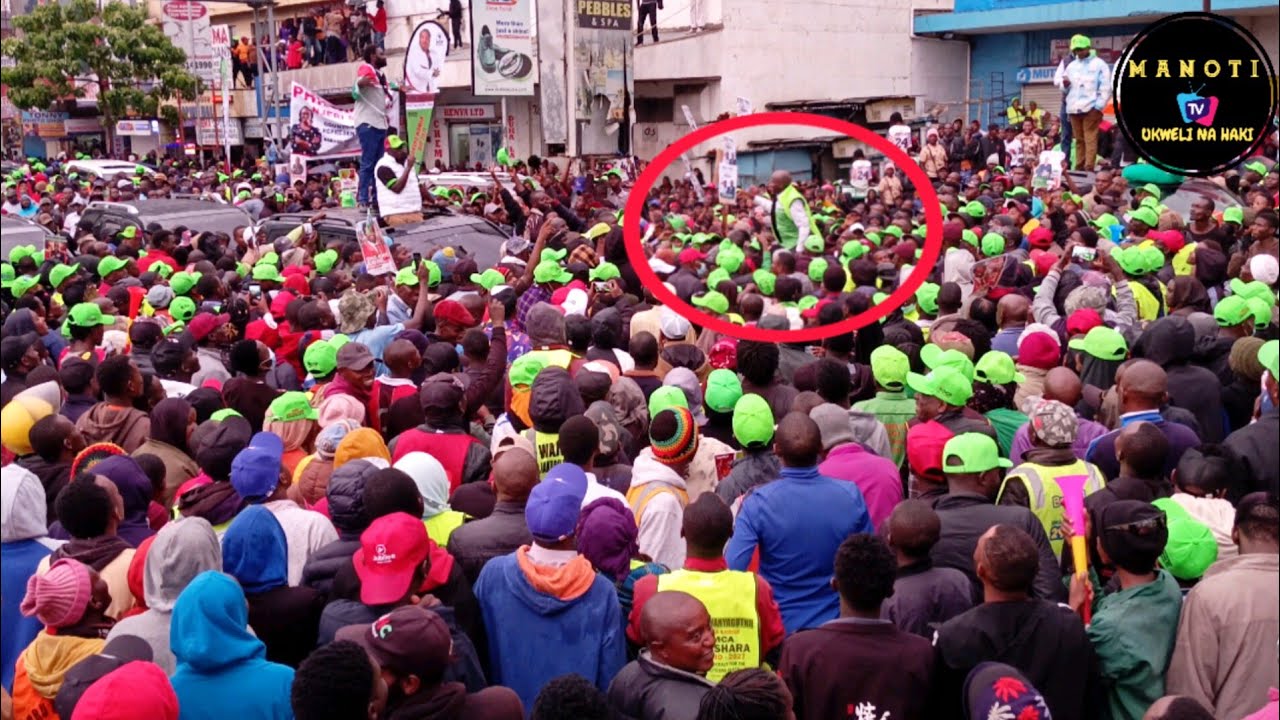 Total chaos as Gachagua rescues Makana from 'goons' in Nakuru || See how aspirants struggled for mic