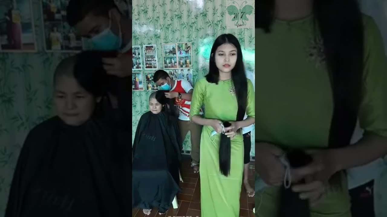 beautiful girl headshave and lady headshave