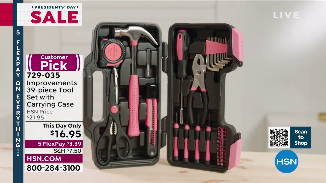 Improvements 39piece Tool Set with Carrying Case