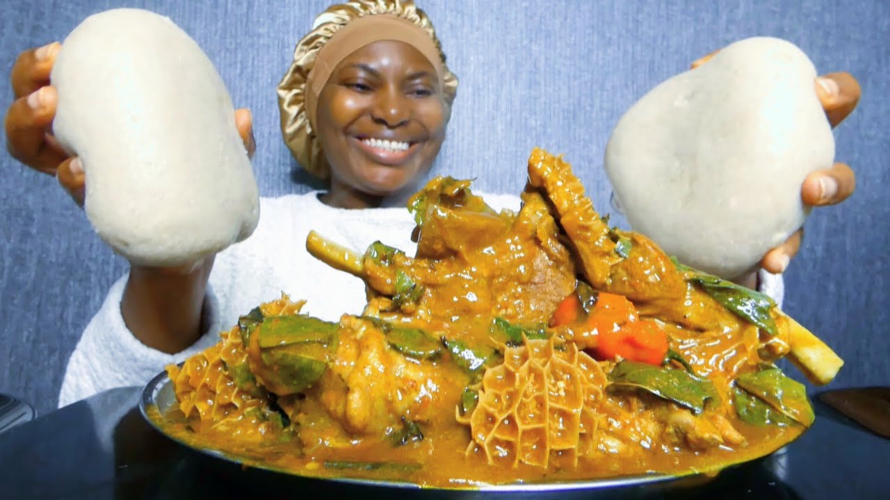 Cook and Eat With Me delicious oha soup added achi with fufu
