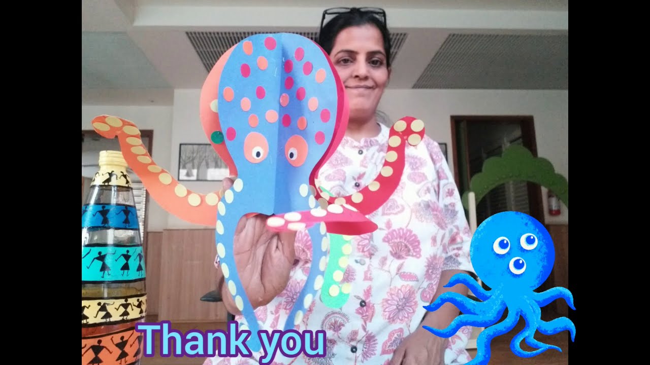 #paper crafto      #octopus craft                #octopus poem