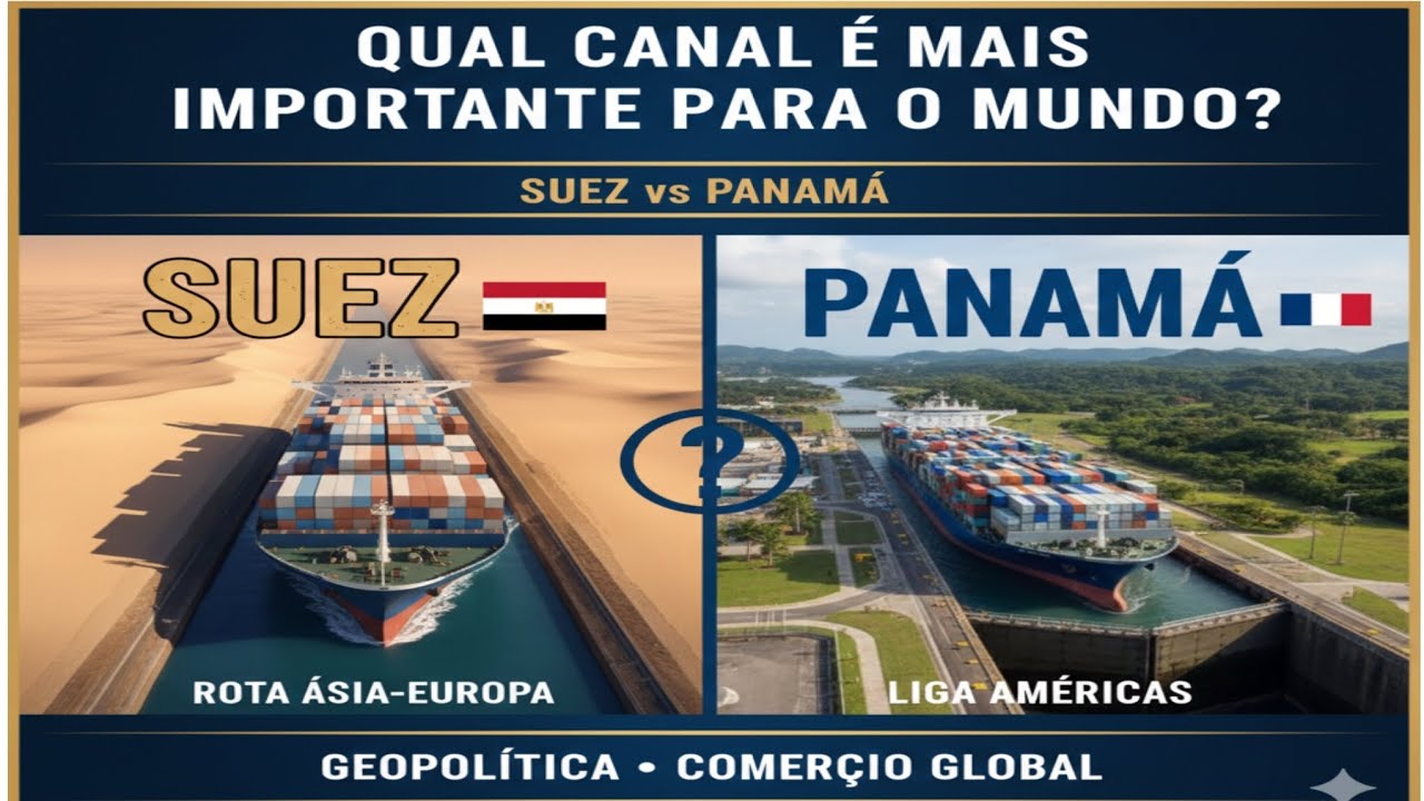 SUEZ vs PANAMÁ — QUAL CANAL É MAIS IMPORTANTE PARA O MUNDO?