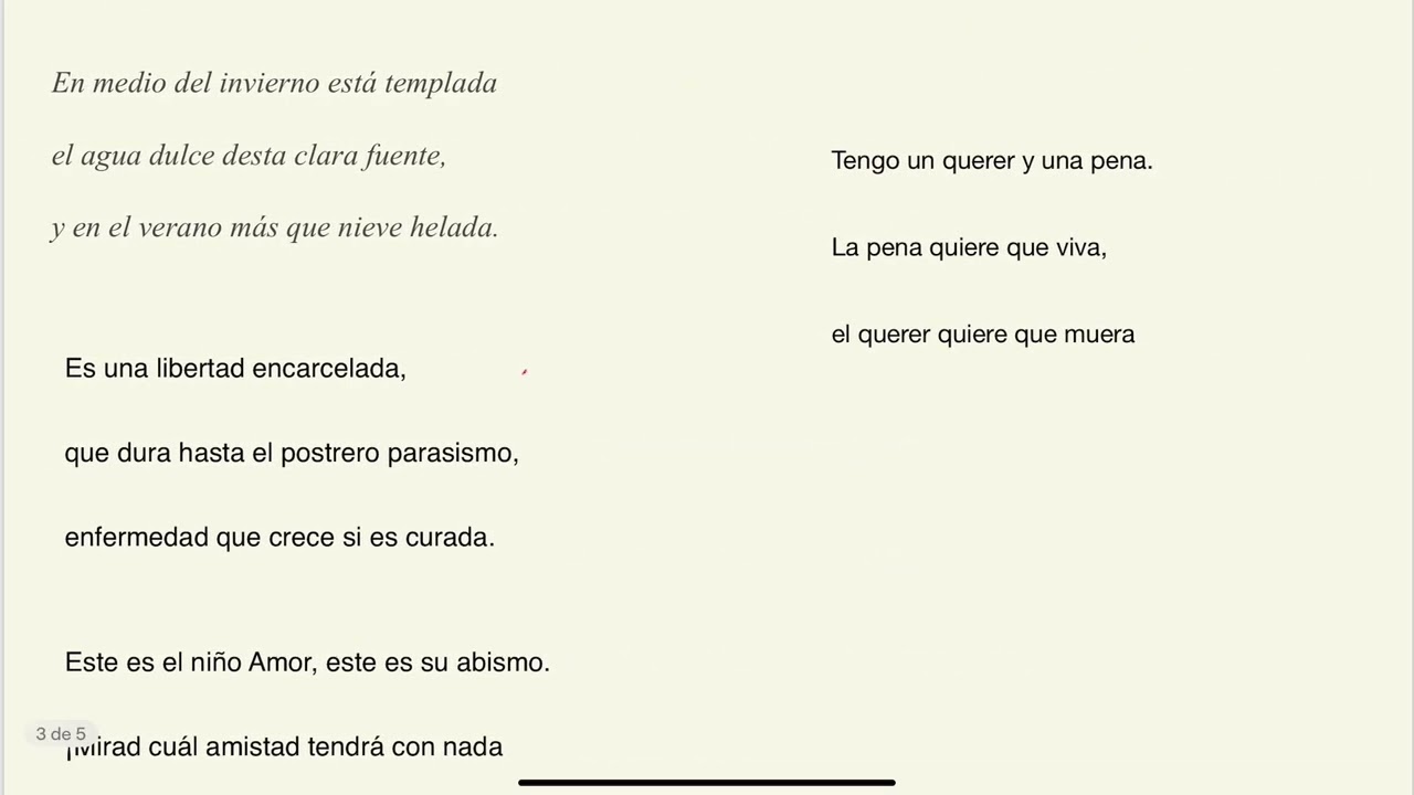 Métrica: pareados, tercetos, tercerillas. Adjetivos epítetos, hipérbole y personificación.