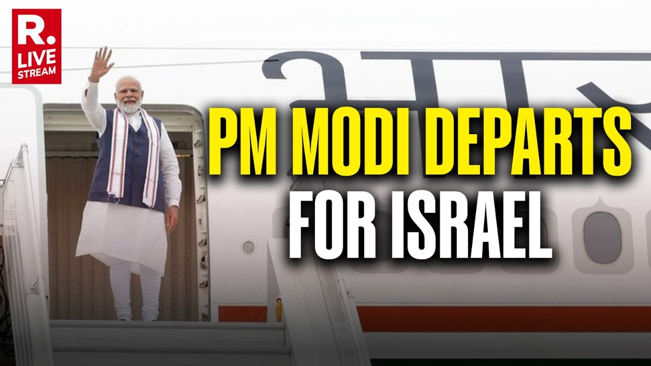 PM Modi LIVE: PM Narendra Modi Emplanes For 2-Day Visit To Israel, To Meet Israeli PM Netanyahu