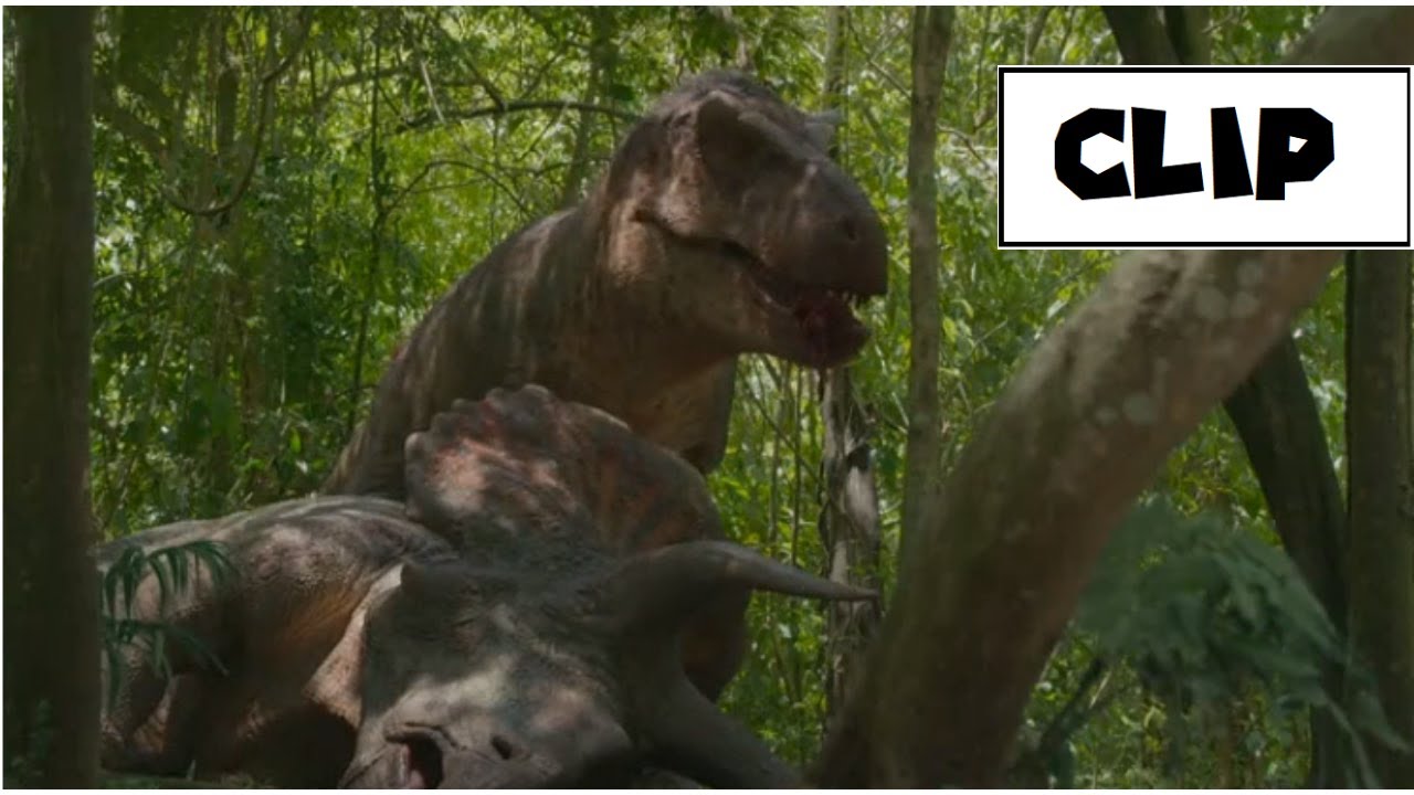 T-Rex hunts down a Triceratops | Prehistoric Planet.