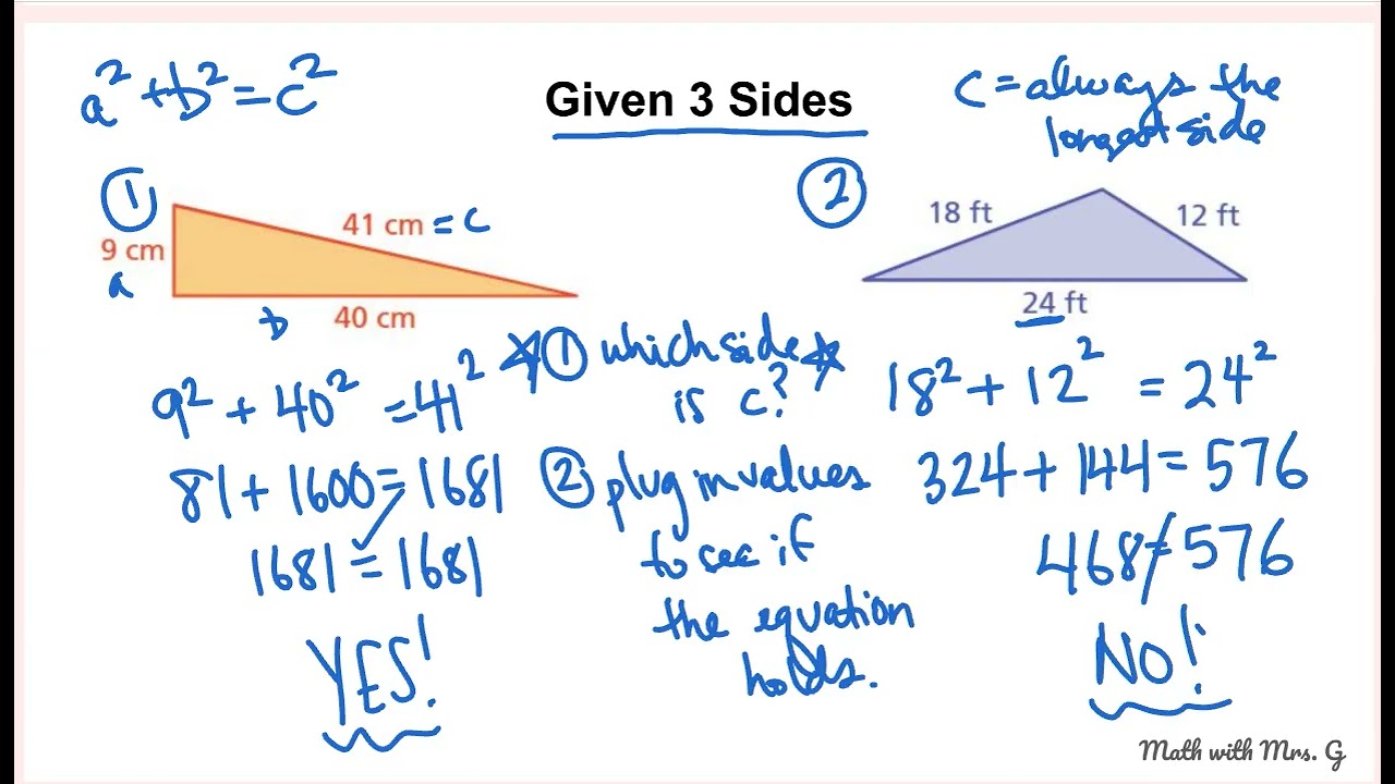 6.5 Converse of the Pythagorean Theorem Discussion Video
