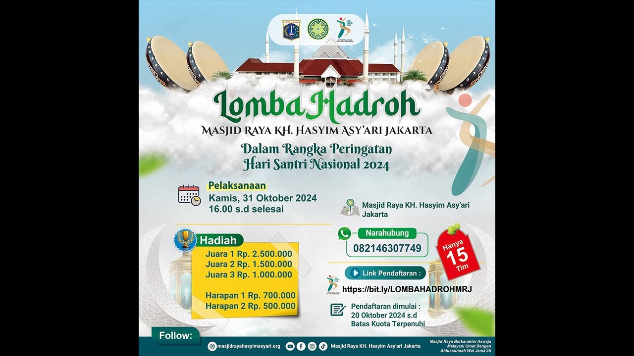 [Live] Lomba Hadroh di Masjid Raya KH. Hasyim Asy'ari Jakarta | Kamis, 31 Oktober 2024