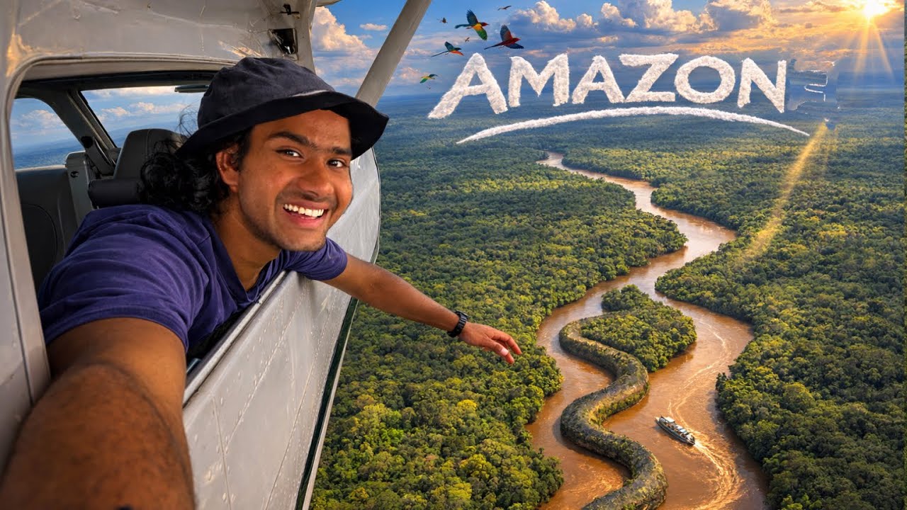 ആമസോൺ കാടുകൾക്ക് മേലെ - Flying above Amazon river / Leticia  