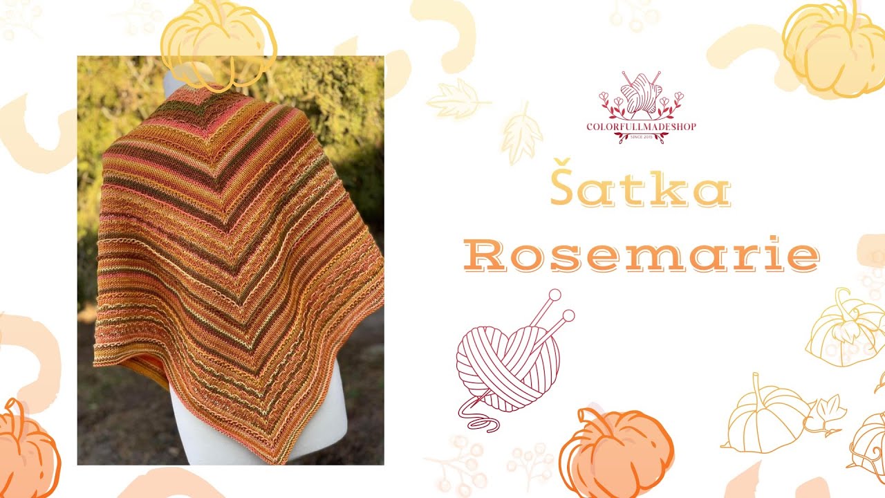 Šatka Rosemarie - návod na pletenú šatku #martinasupovadesign