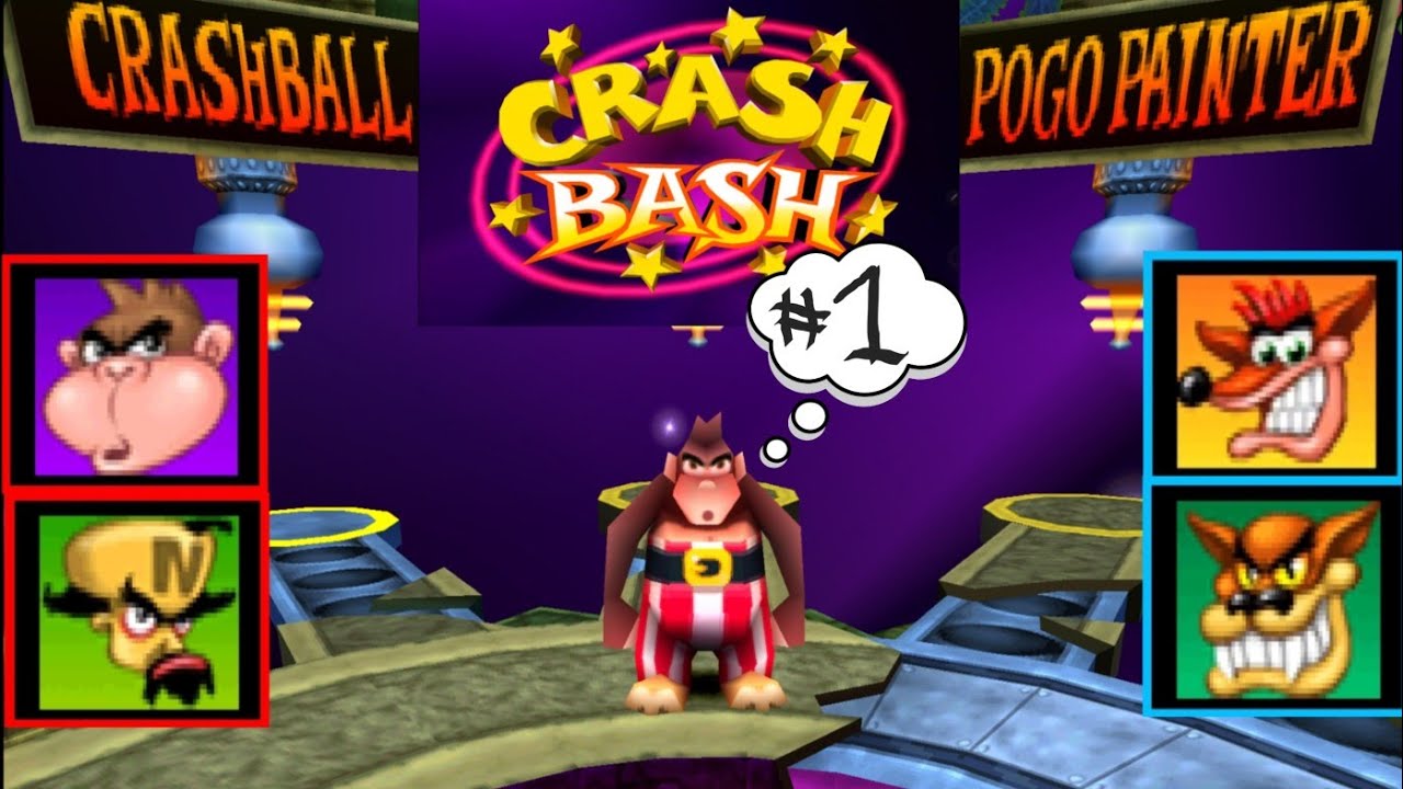 (2 Players) Crash Bash #1 World 1 - Coop Multiplayer Gameplay - No Commentary - Duckstation PS1