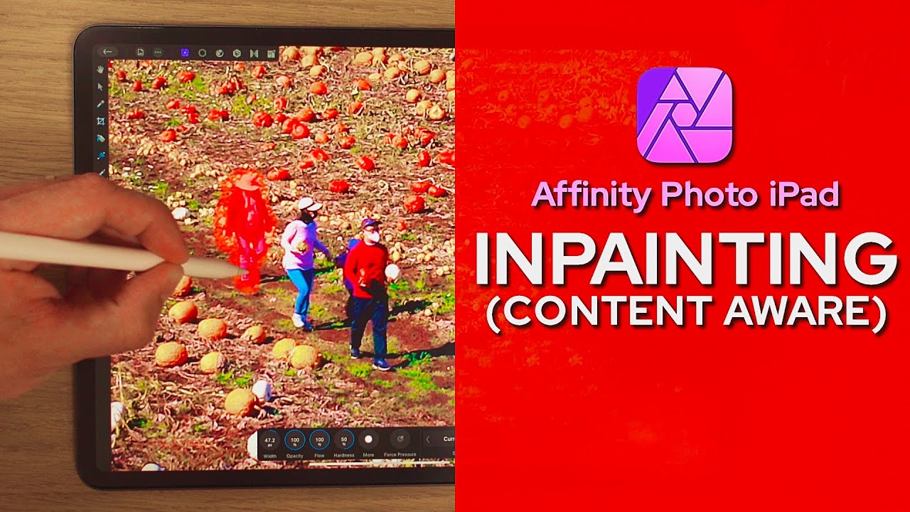 The COMPLETE Tutorial to Inpainting (CONTENT AWARE) in Affinity Photo iPad