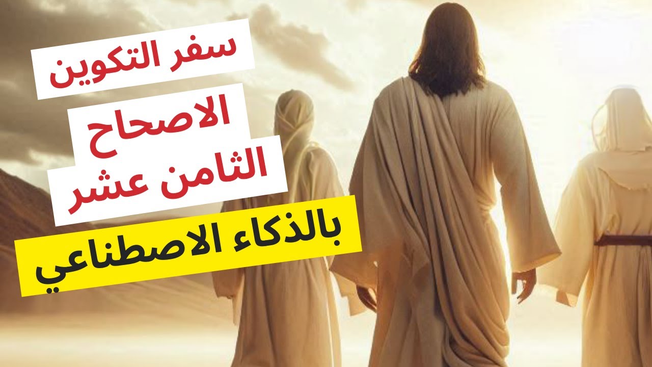 سفر التكوين الاصحاح الثـامــن عشــر بالذكاء الاصطناعي (ترجمه دار الكتاب المقدس)