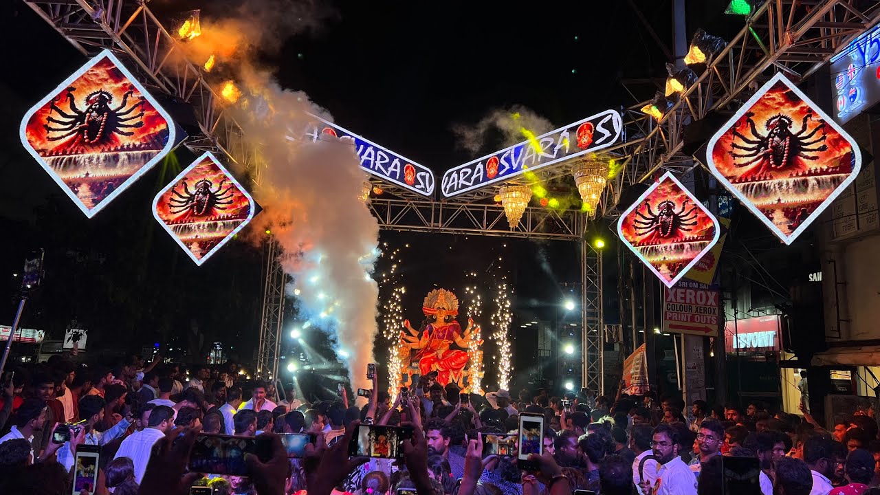 Durga Devi Aagman 2024 | Durga Murti Aagman 2024 Hyderabad | Chaitanyapuri SVARA Durga mata Aagman