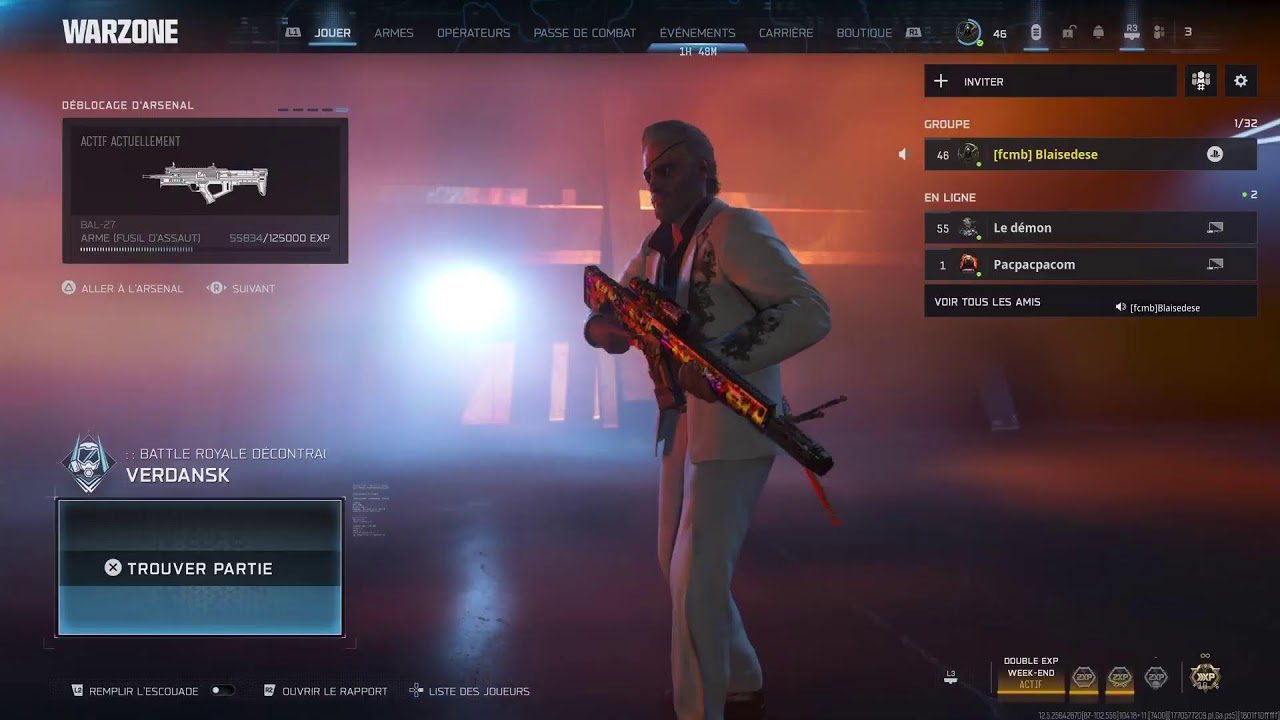 live Call of Duty Rush maître prestige et carte de visite