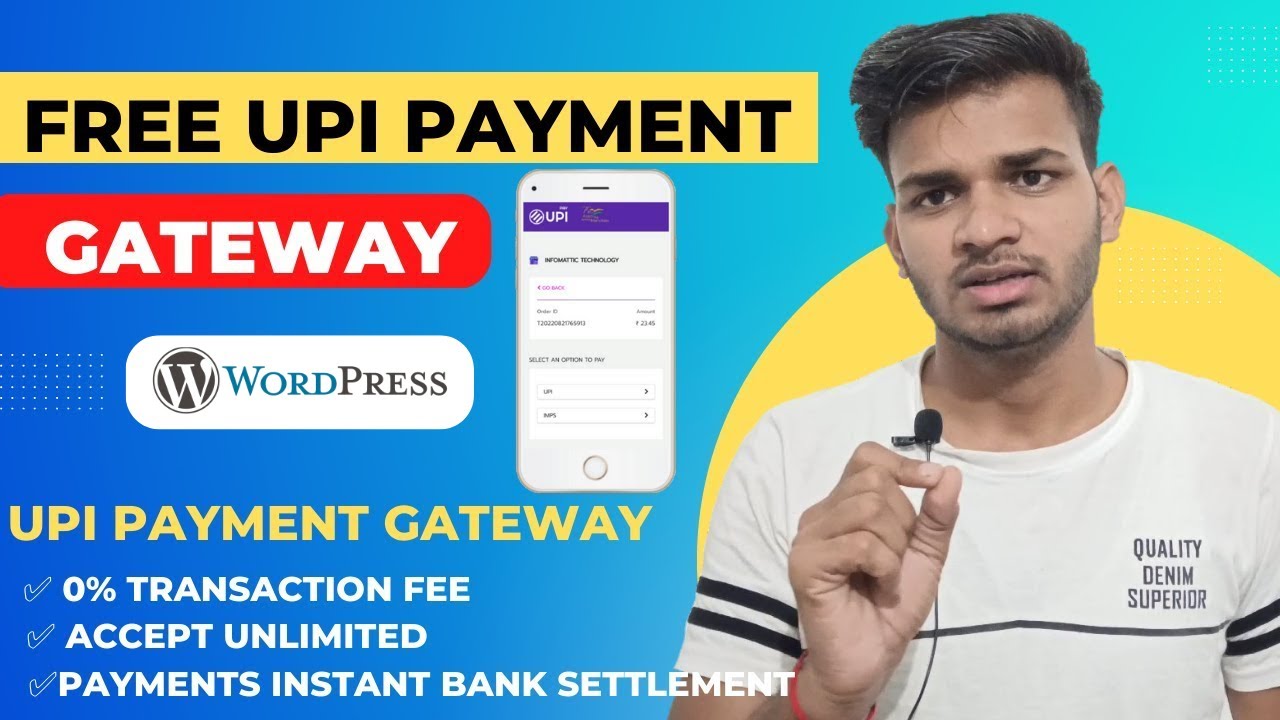 Free UPI Payment Gateway | Free UPI gateway for WordPress website