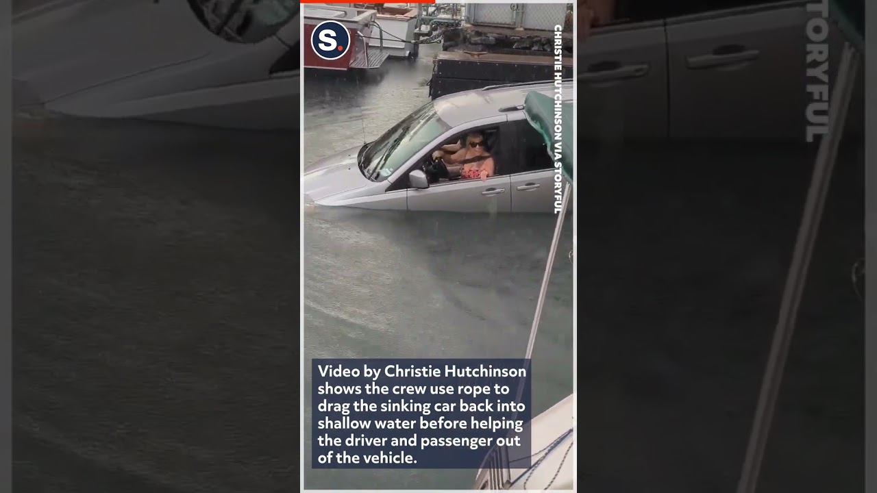 Sailboat Crew Rescues Tourists After They Drive Car Into Harbor in Hawaii