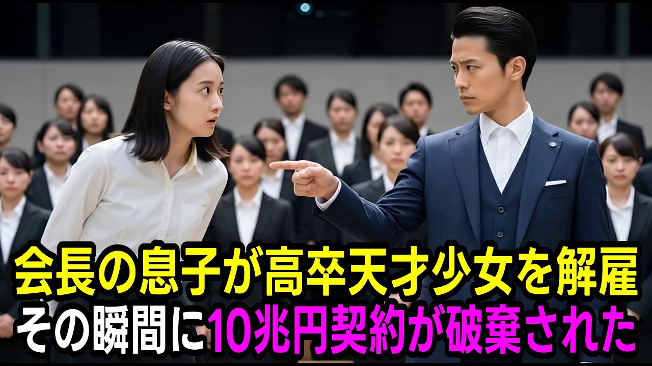 「高卒に未来はない！」IQ200の天才少女を解雇した会長の息子。10兆円契約破棄で涙の土下座する結末…【感動】