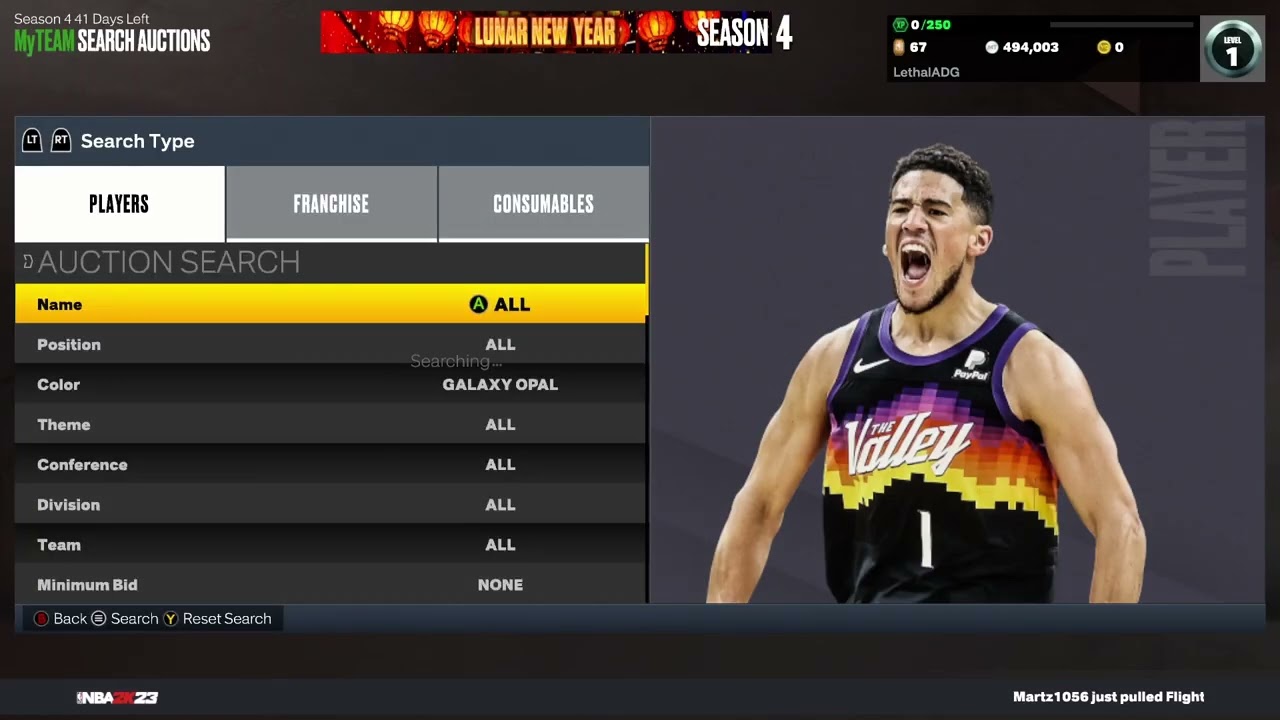 NBA2k23 Galaxy Opal snipe