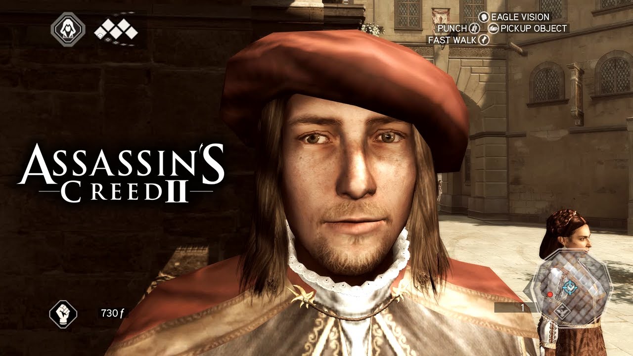 Что будет если играть за Леонардо да Винчи в начале игры Assassin's Creed II