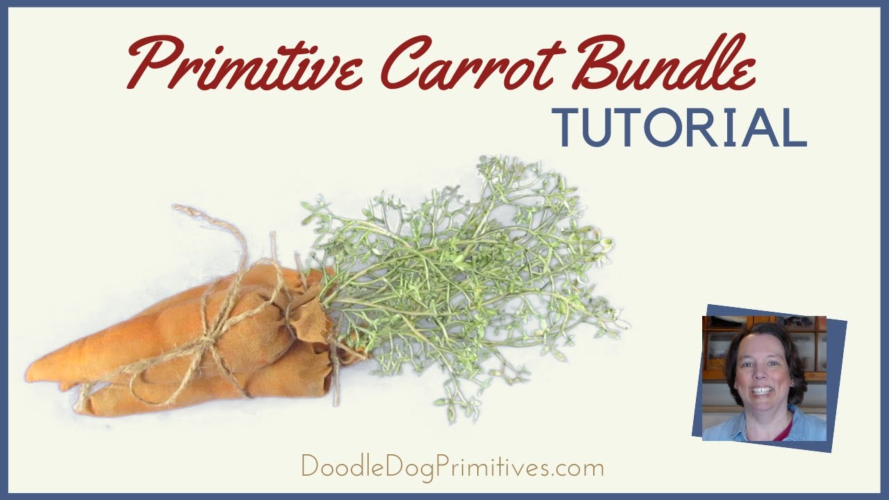 DIY Primitive Easter Crafts: Painted Fabric Carrots