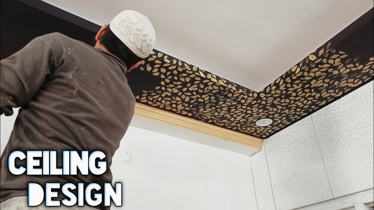 Ceiling design with metallic paint ideas