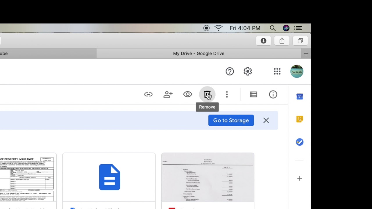 How to delete a document in google drive and a google drive file