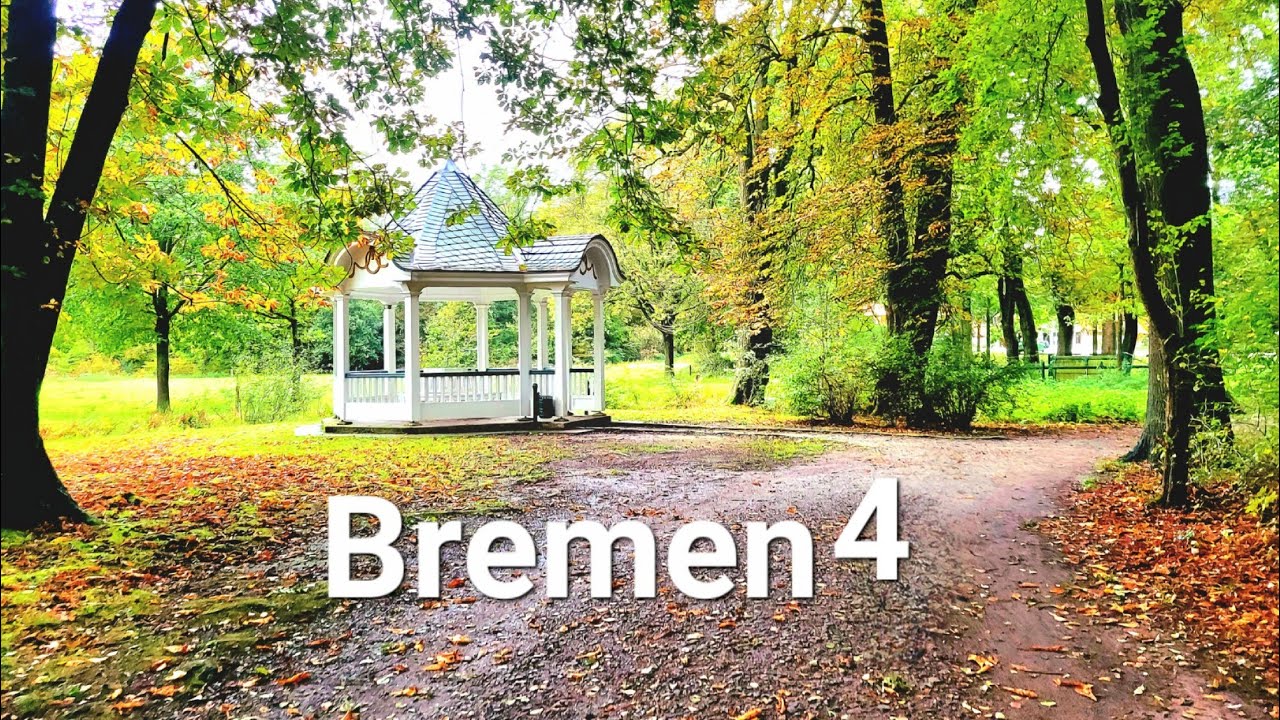 Bremen 🇩🇪 Germany | Relaxing Rainy 🌧  Ambient Walking | Typical German Parks