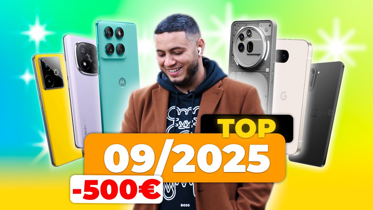 Top 10 smartphones milieu de gamme a moins 500€ 09/2025