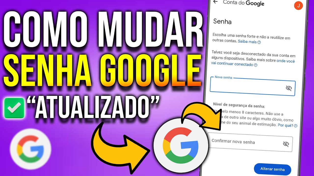 COMO MUDAR SENHA DO GOOGLE