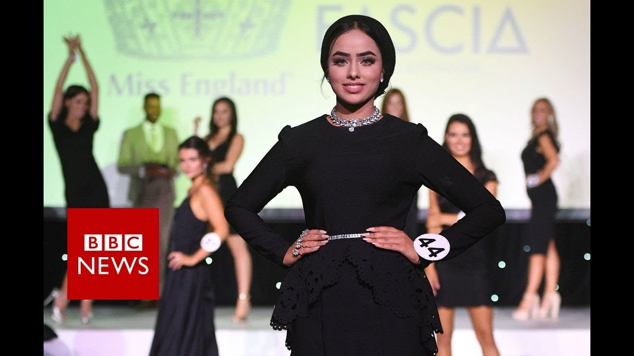 Miss England's Muslim headscarf finalist - BBC News