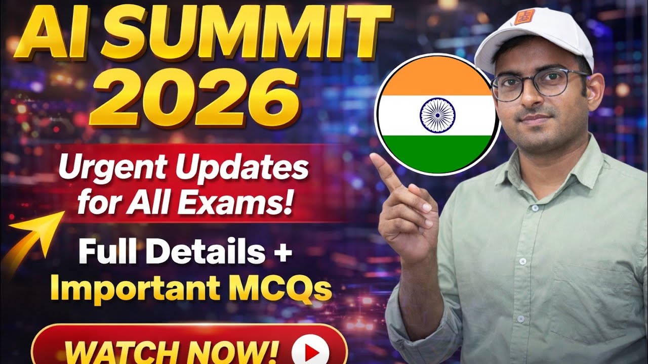 India AI Summit 2026 | Important facts + expect MCQs | Current affairs | All Exams related facts 
