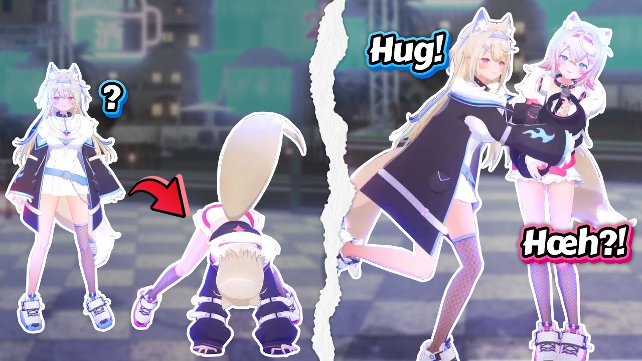 Some silly stuff FUWAMOCO did when given full 3D body tracking