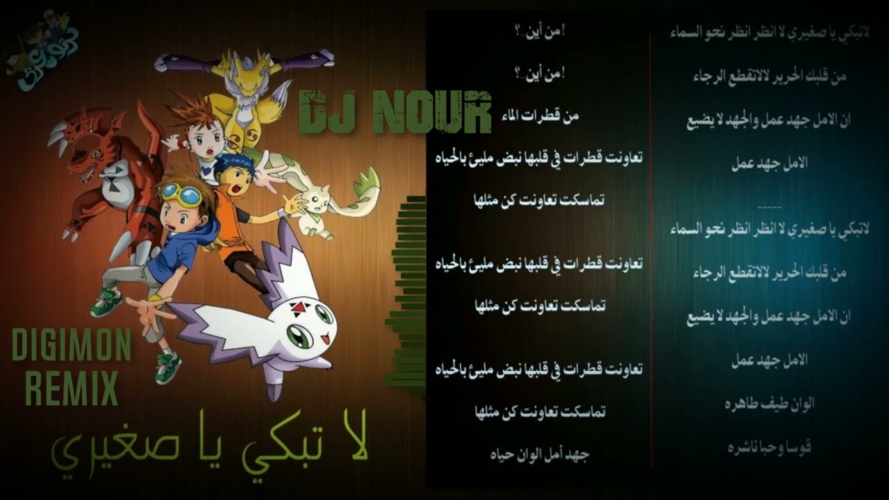 لا تبكي يا صغيري ريمكس أبطال الديجيتال Digimon ReMiX