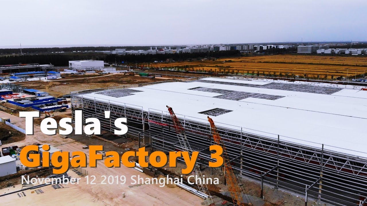 (Nov 12 2019）Tesla Gigafactory 3 in Shanghai Construction Update 4K 上海特斯拉超级工厂3 建造进度更新