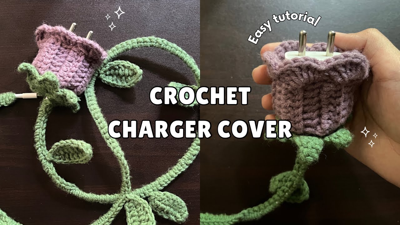 How to Crochet Charger Cover 🌸 | Tutorial for Beginners | Step by Step Guide 