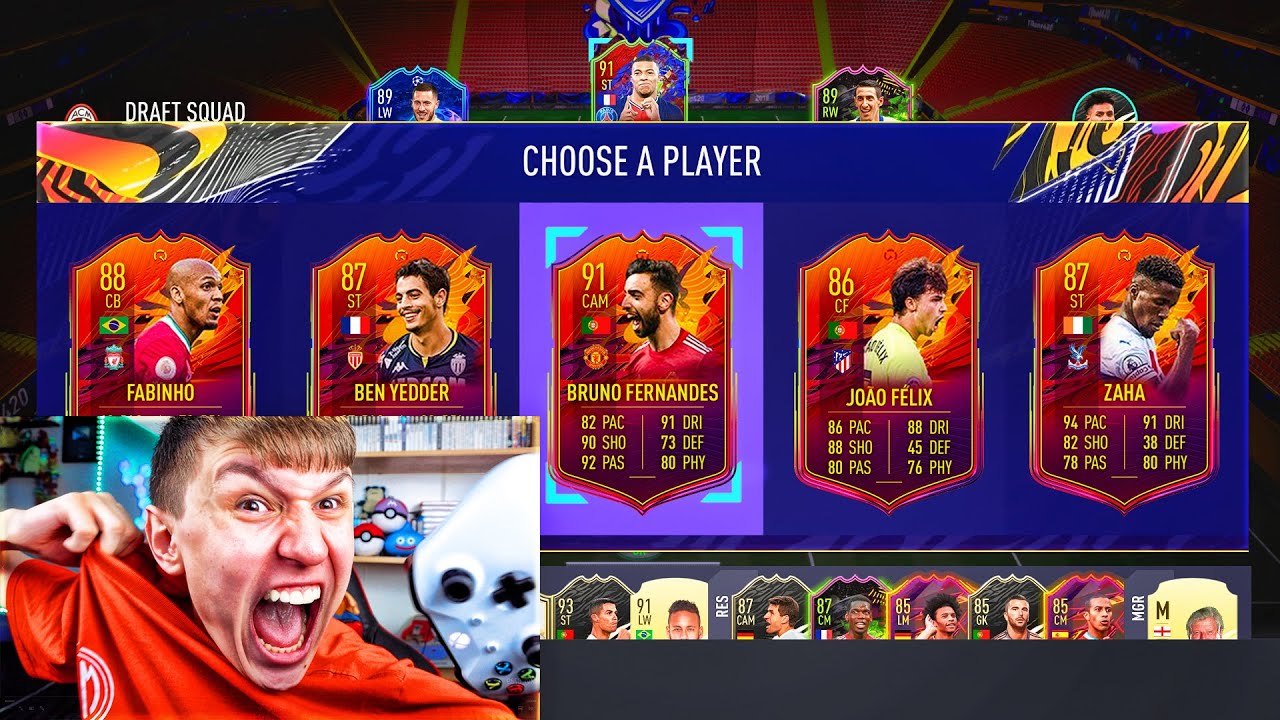 HEADLINERS BRUNO FERNANDES IN MY LUCKIEST DRAFT EVER!! - FIFA 21
