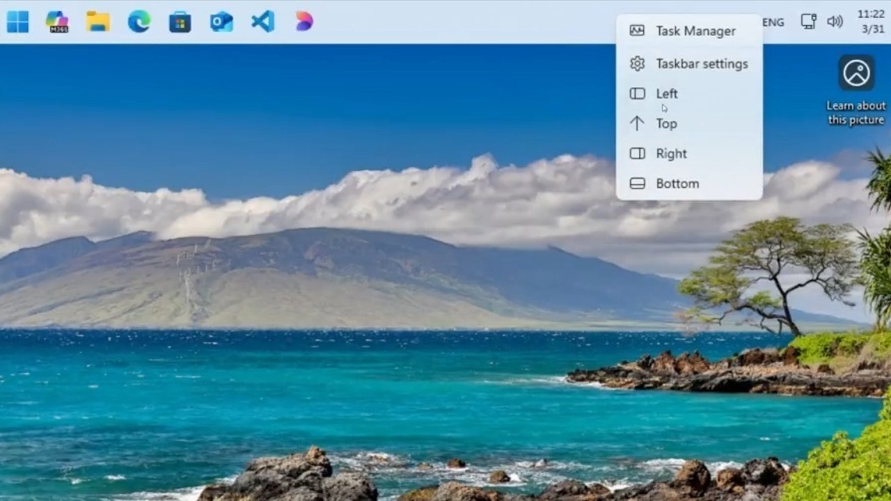 Here's Windows 11&rsquo;s New Movable Taskbar in Action!